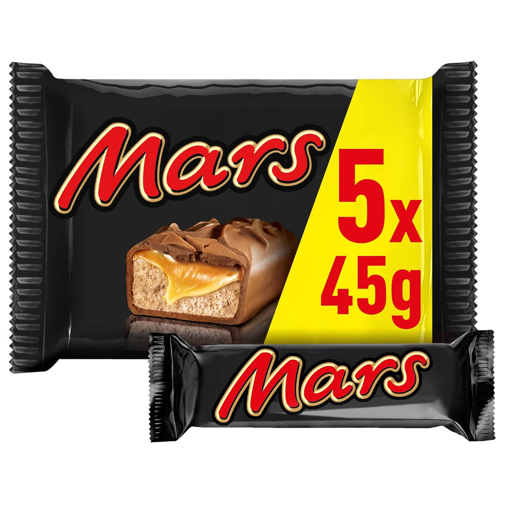 Mars Schokoriegel, Karamellschokolade, 1 Packung, 5 Riegel (1 x 225 g), (2 Stück)