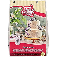 Funcakes Mix Für Zuckerspitze - Weiß, Glutenfrei: Einfach Zu Berübenen, Instant-Mix Für Essbare Weiße Kuchenspitze, Köstlicher Toffee-Geschmack, Für Kuchendekoration, Halal-Zertifiziert, 400G Mix zum Backen und Kochen Naty Shop Default Title