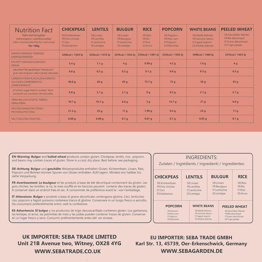 Seba Garden Feiner Weizenbulgur 1 kg – authentischer türkischer gemahlener und vorgekochter Bulgur, ganz natürlich, vegan, reich an Ballaststoffen, ideal für Taboulé, Suppen und Pilaw