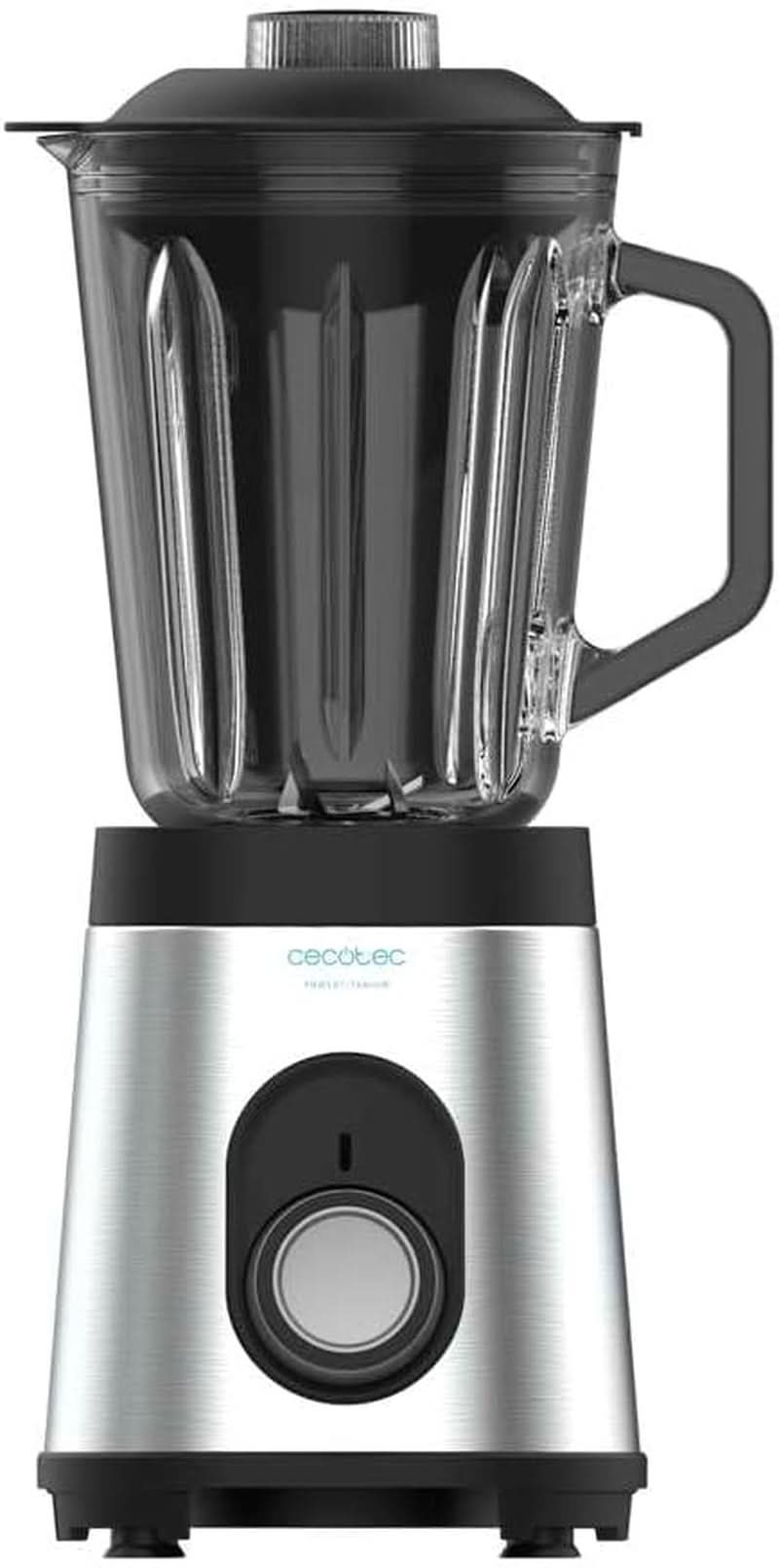 Cecotec Mixer Glas Power Schwarz Titan 1000 INOX. 1000 W, Edelstahlgehäuse, 6-Blatt-Blatt Mit Schwarzer Titanbeschichtung, 1,5-L-Glaskrug, 5 Geschwindigkeiten [Energieeffizienzklasse a +] Kitchen Naty Shop