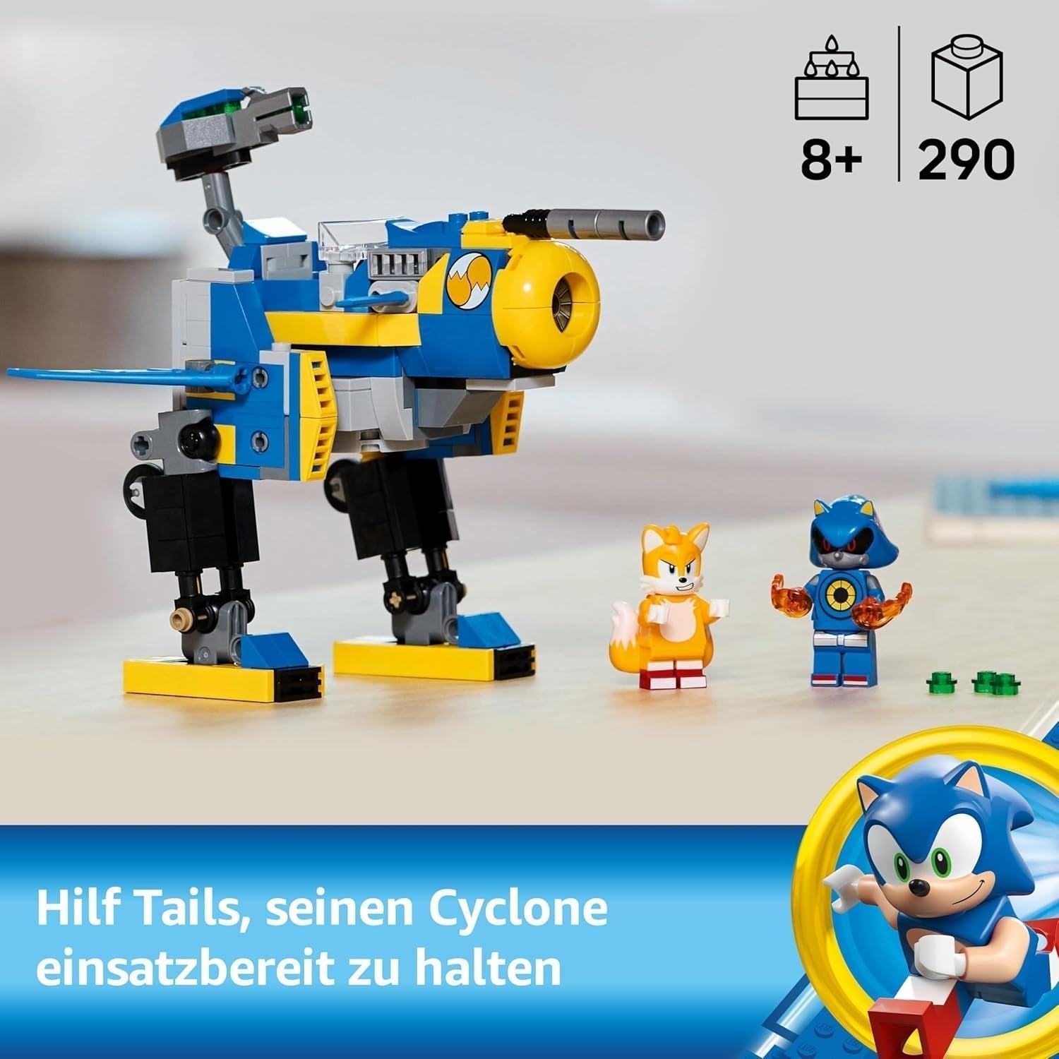 LEGO Sonic the Hedgehog Cyclone Vs. Metal Sonic – Mechs-Sammelspielzeug mit 2 Videospiel-Minifiguren – Geschenkidee für Jungen und Mädchen ab 8 Jahren und Teenager-Spielefans 77002 Bausätze Besuchen Sie den LEGO-Store