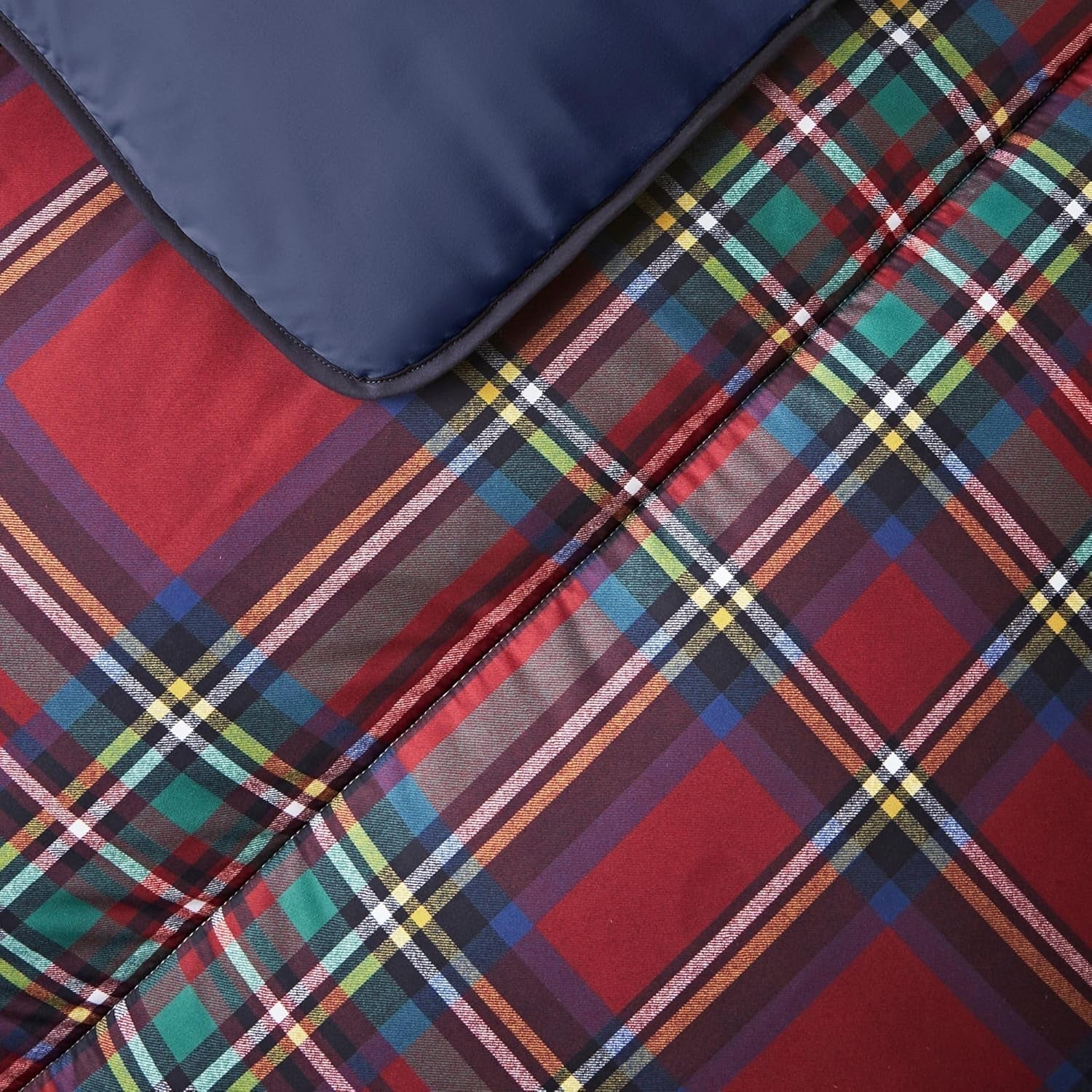 Night Lark Bettdecken- und Kissenbezug-Set, 10,5 Tog, Einzelbett, klassisches rotes Schottenmuster, luxuriöse Bettwäsche, hypoallergen, maschinenwaschbare Bettdecken und Bettdecken Naty Shop