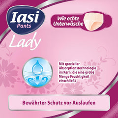LADY Pants 48 Einweg-Harninkontinenzhosen Saugfähigkeit Plus Größe S für Damen 48 Stk