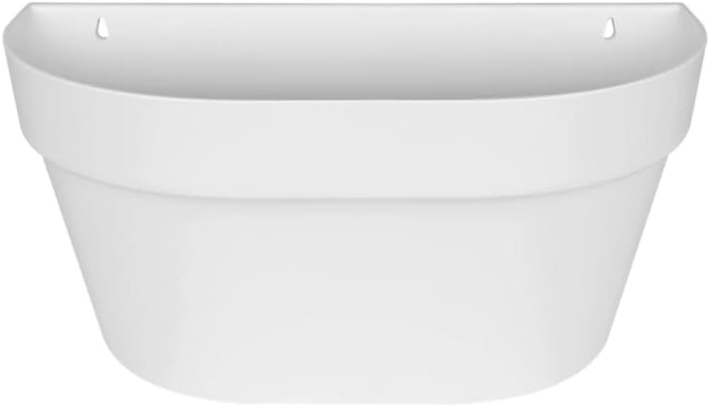 Jardinieră de perete elho Loft Urban 40 - Jardinieră pentru balcon și utilizare în exterior - Ø 39,3 x H 18,8 cm - Alb/Alb