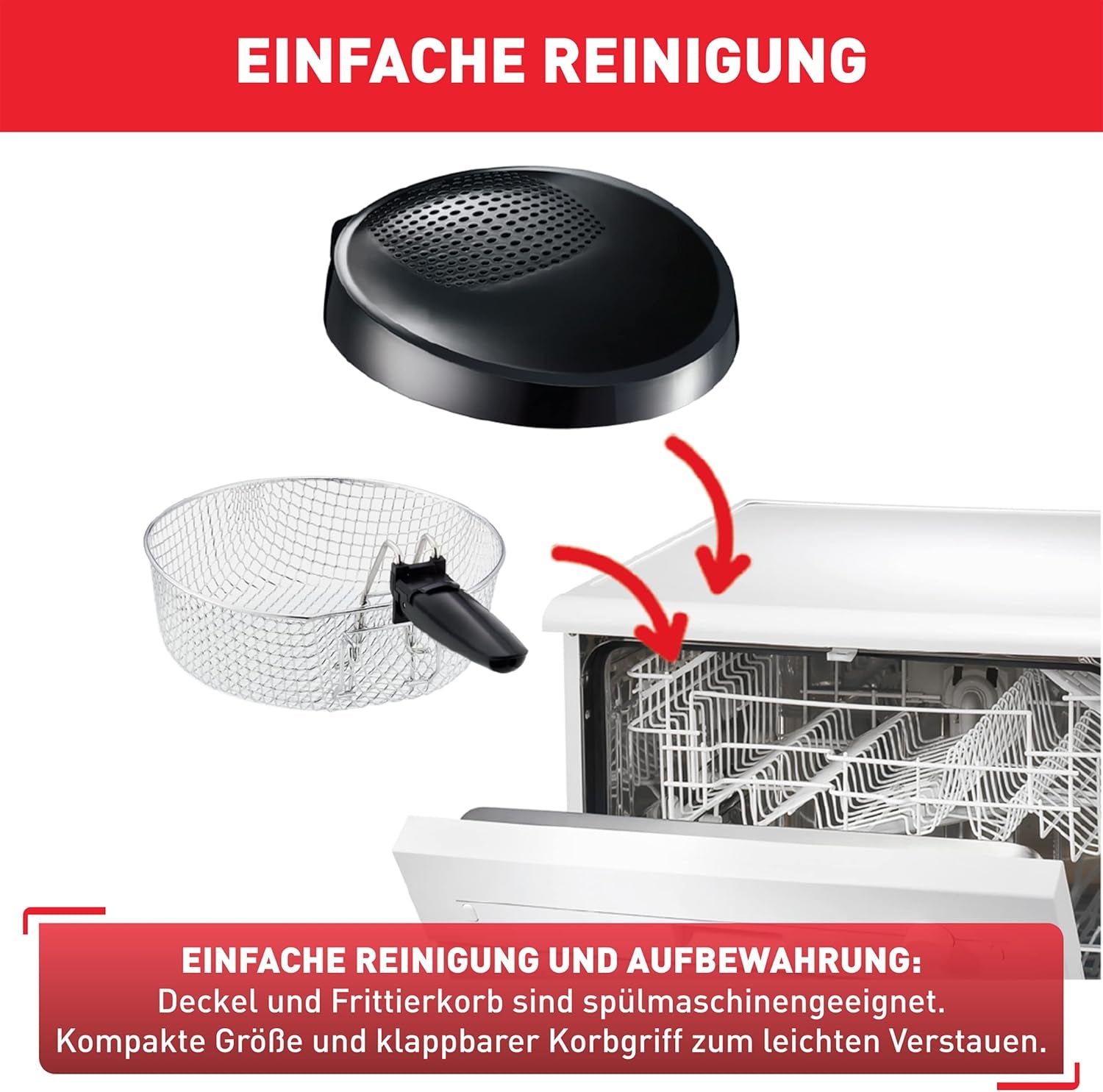 Tefal Maxi Fry Fritteuse, Cool-Wall-Technologie, 1,2 kg, einstellbarer Thermostat. Haushaltsgeräte Naty Shop