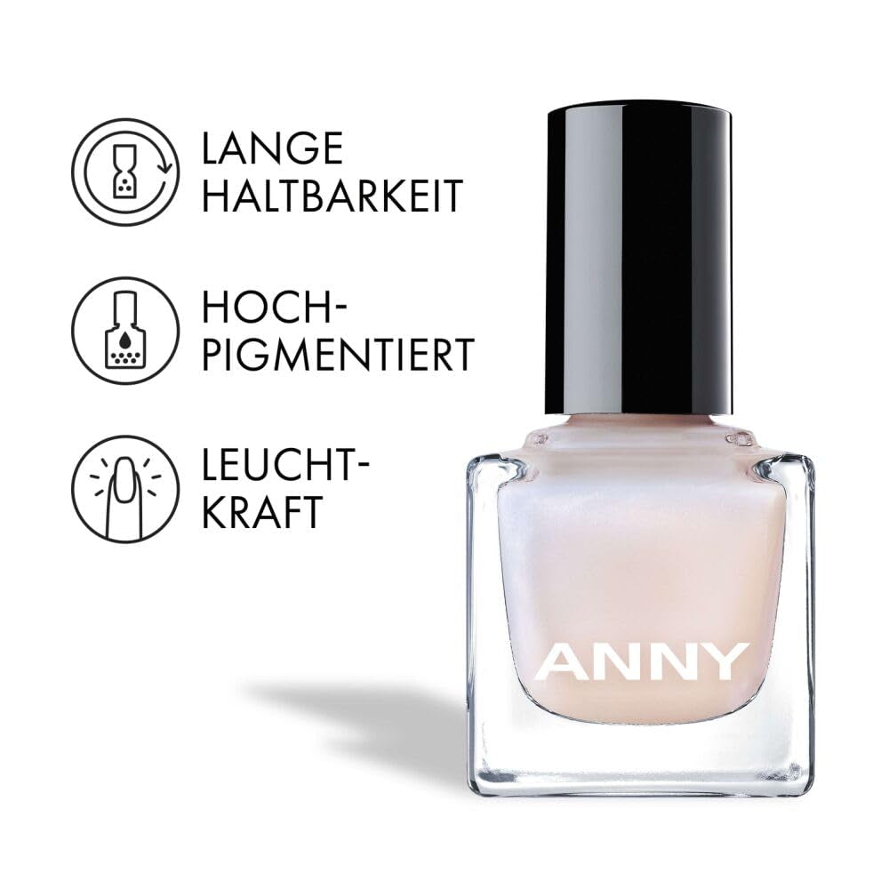 ANNY Nail Polish – Hochwertiger farbiger Nagellack mit langanhaltendem Glanz, splitterfest und schnell trocknend, Farbe: Opalescent – ​​15 ml