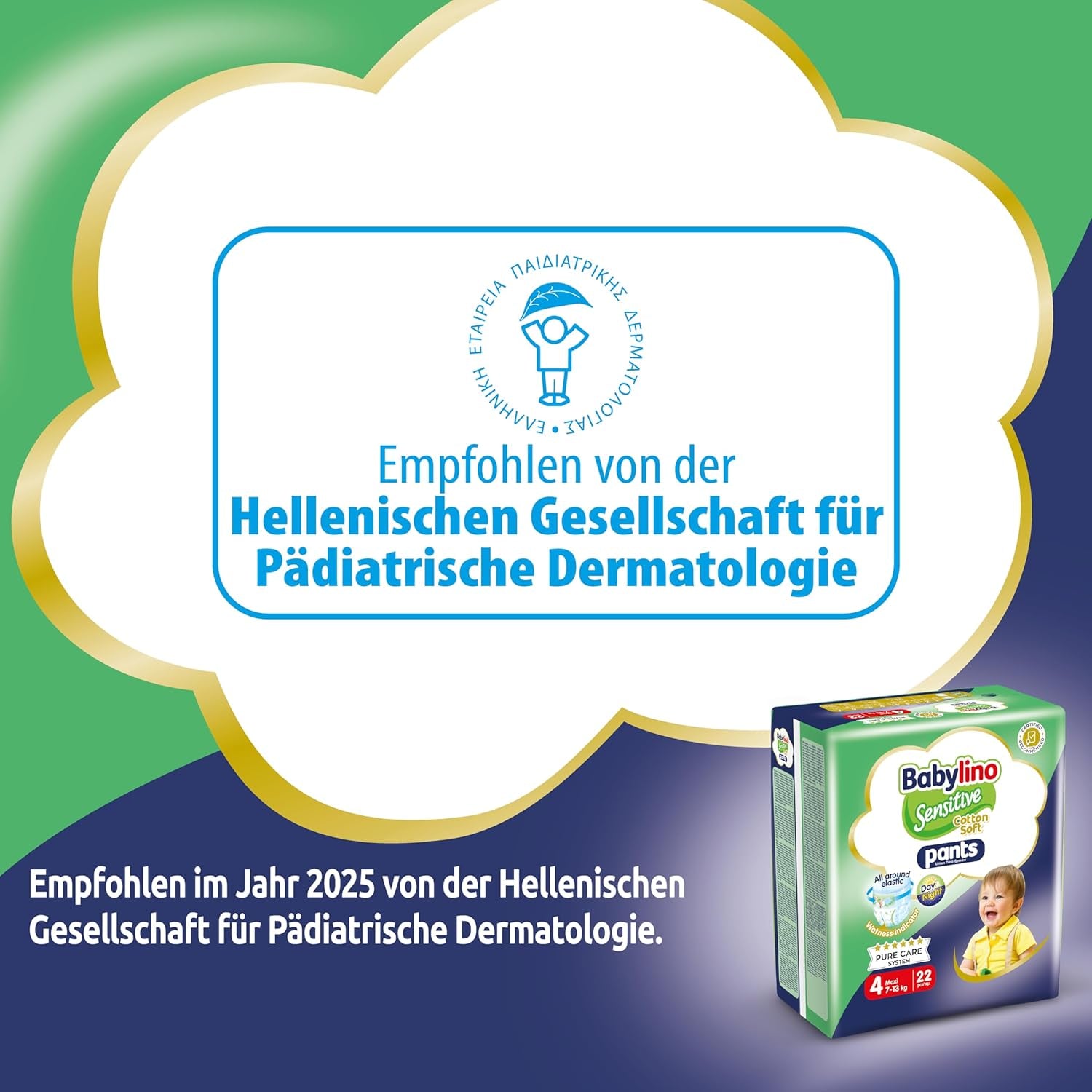 Windeln Sensitive Cotton Soft, Größe 4, Pants Maxi (7-13 kg), 22 Stück