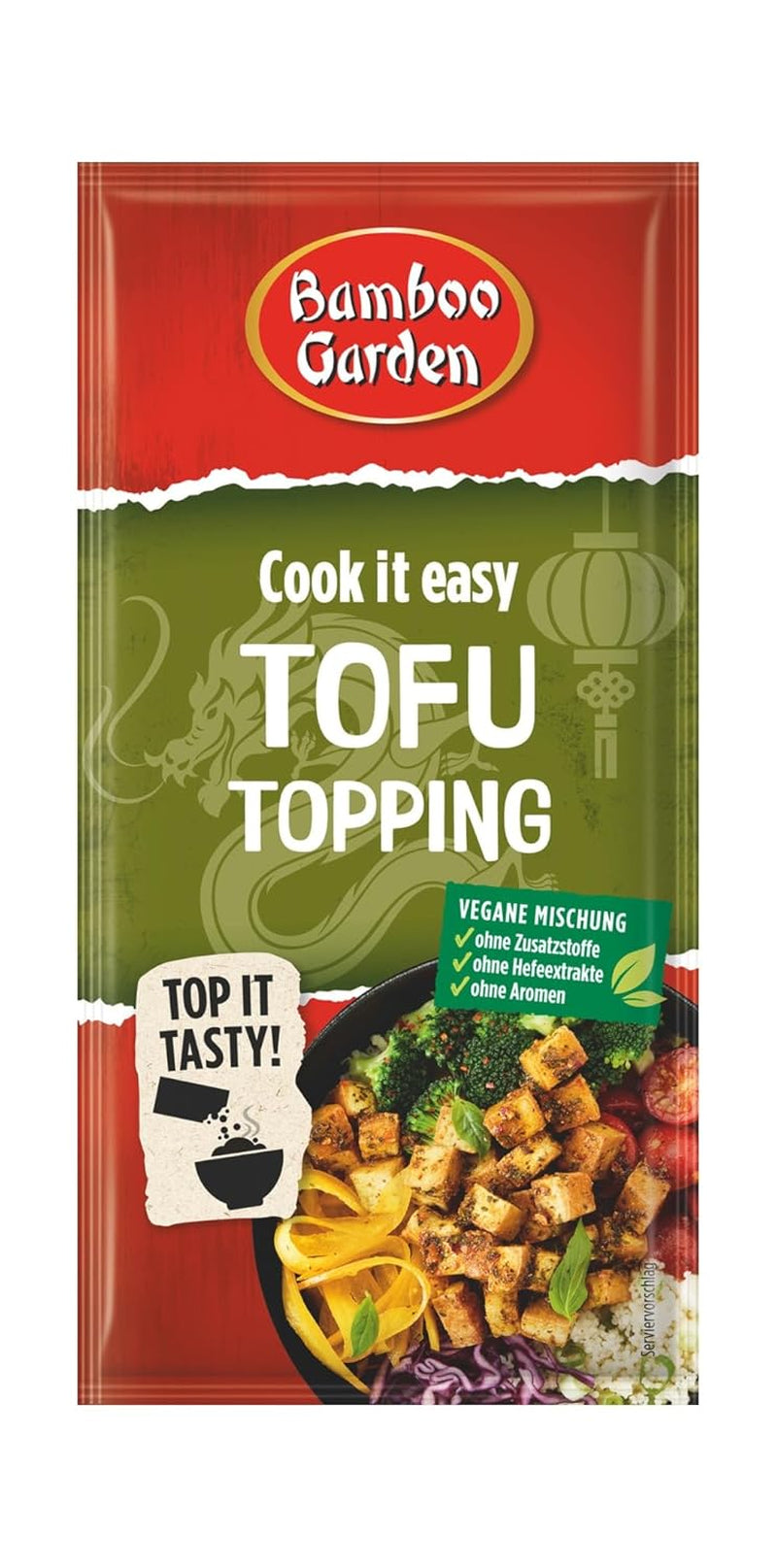 Bamboo Garden – Tofu-Topping | Gewürztopping zum Verfeinern von Tofu Gerichten | Vegane, natürliche Zutaten | 15 g im Beutel