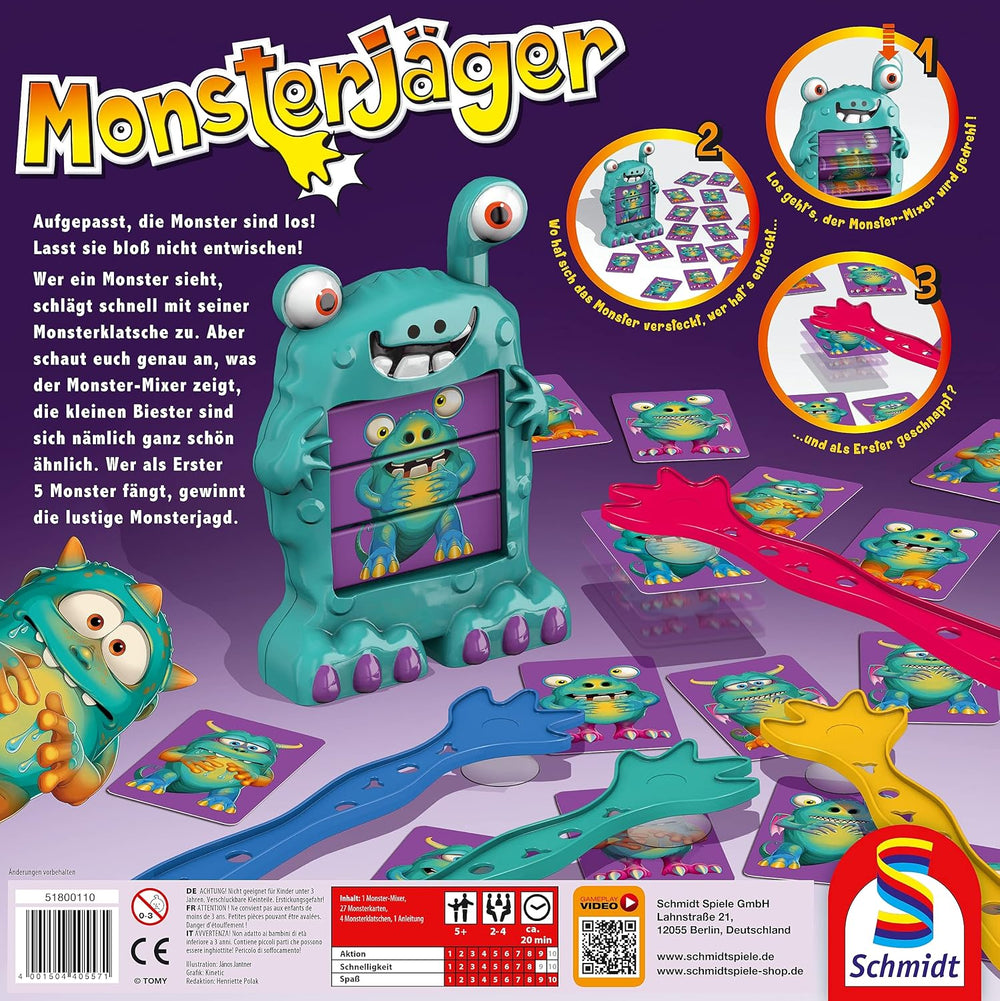 Schmidt Spiele 40557 Monster Hunters, Joc de acțiune, Colorat