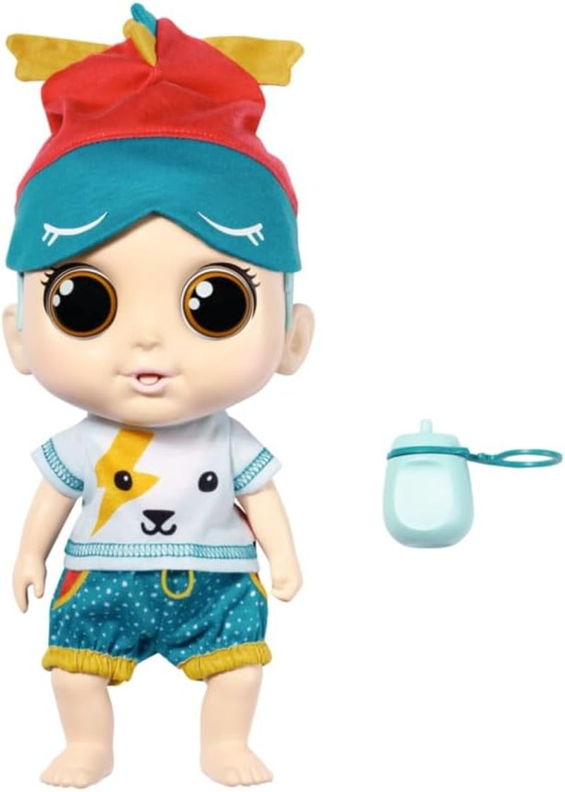 Baby Robin, 30 cm große Babypuppe mit beweglichen Augen und lustigen Soundfunktionen, inklusive Shirt, Hose, Mütze, Strampler, Flasche und Schnuller, 905586 Zapf Creation