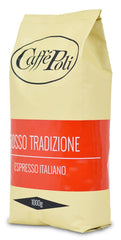 Caffè Poli Rosso | Traditioneller Espresso | Italienische Espressobohnen | Ideal für Kaffeevollautomaten, Siebträger und Espressomaschinen | 1 x 1 kg