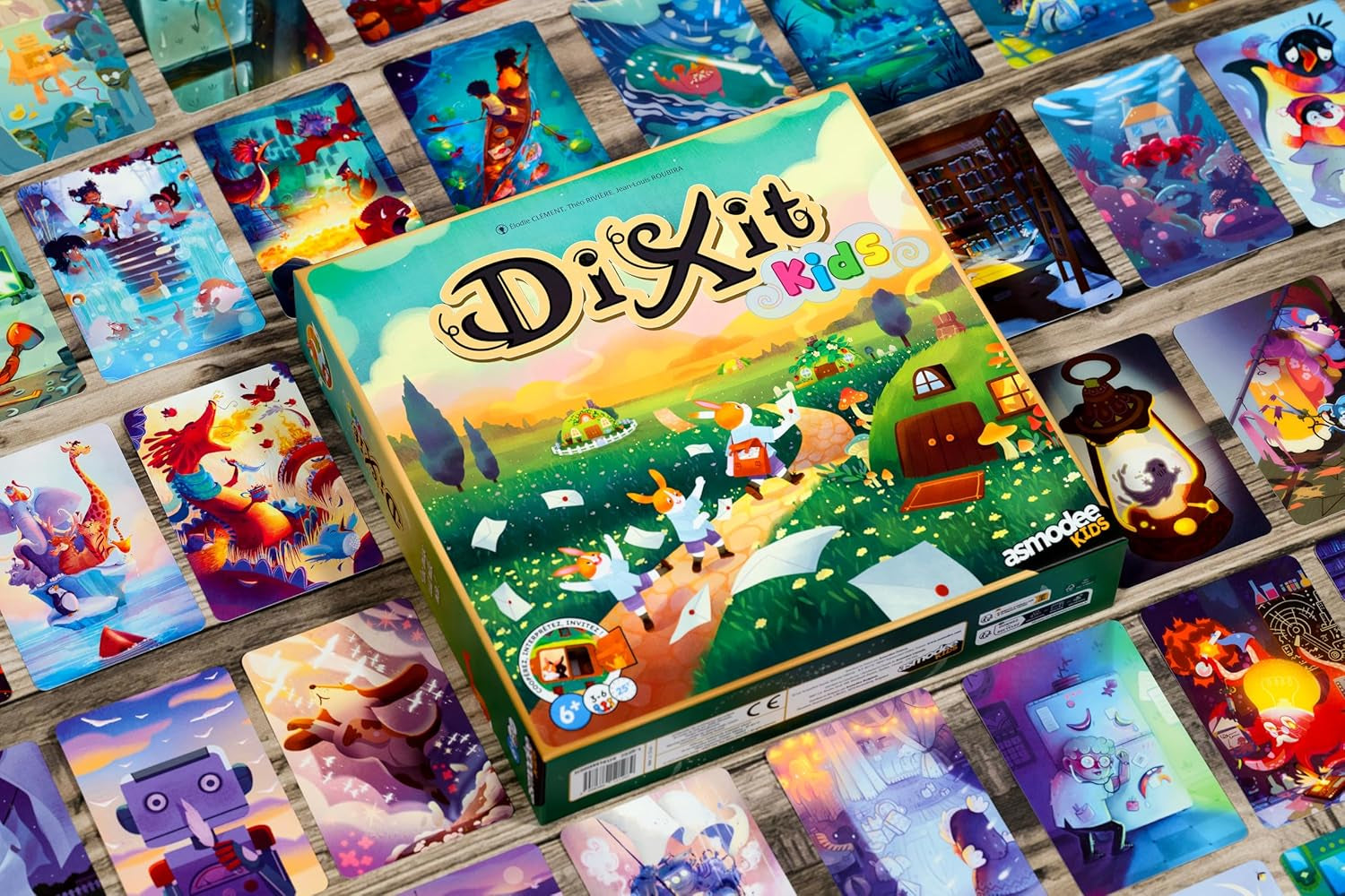 Asmodee Kids – Dixit Kids, Brettspiel für Fantasie und Fantasie für Kinder und die ganze Familie, illustrierte Spielkarten, 3-6 Spieler, ab 6 Jahren, 25 Min., italienische Ausgabe