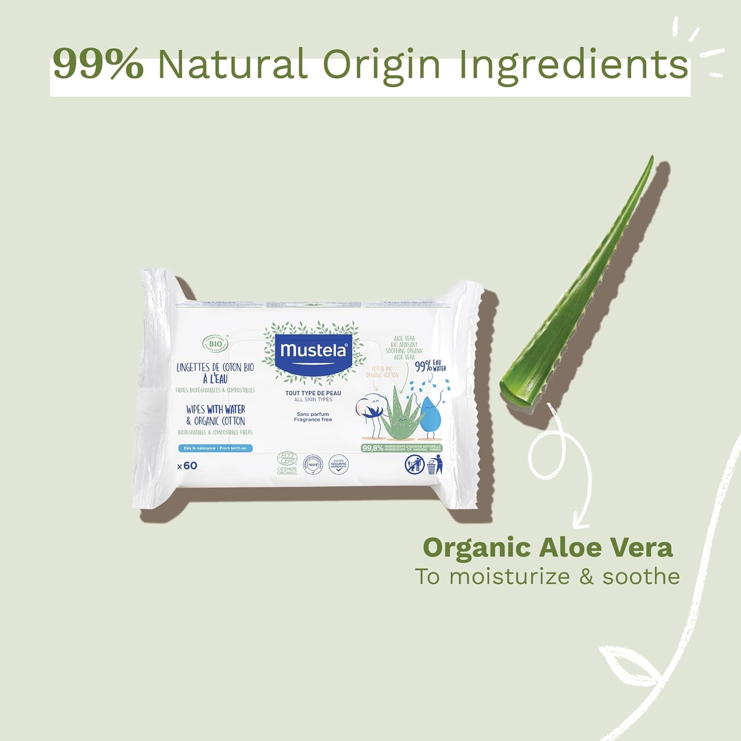 Lingette Coton À L'Eau 60 Stk