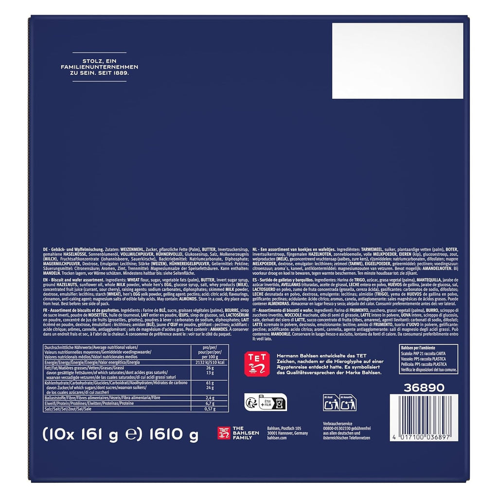 Colecția Bahlsen Caroline - 1 pachet - Mix pentru biscuiți și napolitane (10 x 161 g/ 1610 g)