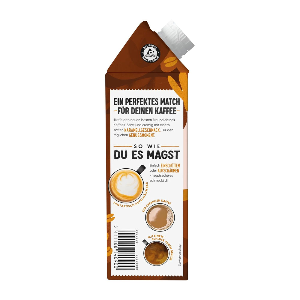 Alpro Barista Karamell – Zum Aufschäumen – Von Natur aus laktosefrei – 8 x 750 ml – Haltbar