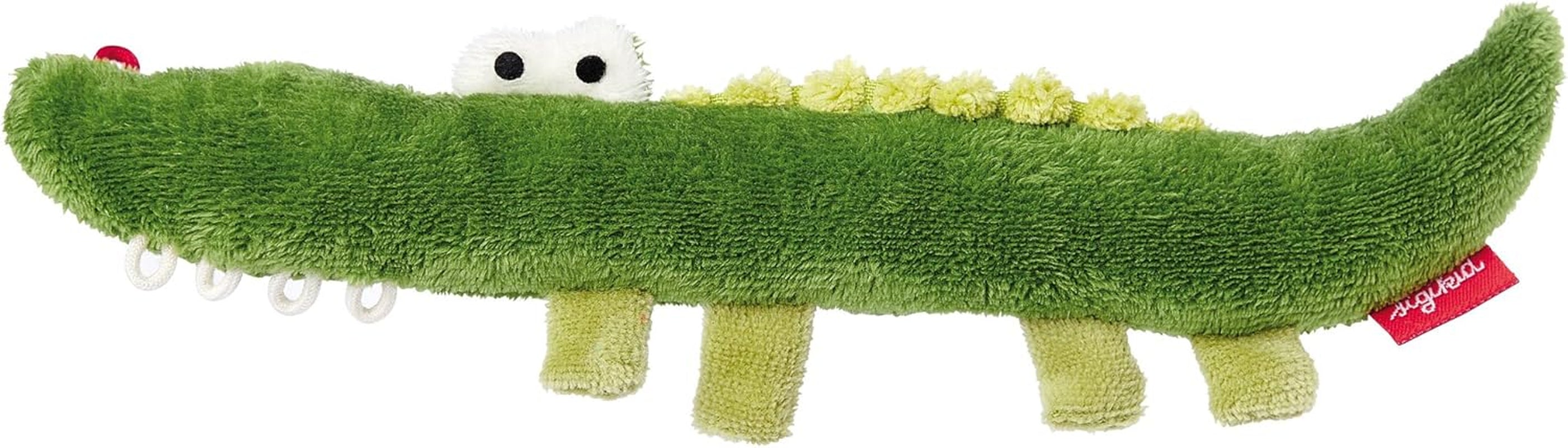 Sigikid 41169 Rattle rabbit Red Stars fete și băieți jucărie pentru copii recomandată de la naștere verde Jucarii Bebe Naty Shop Recomandat de la naștere Crocodil