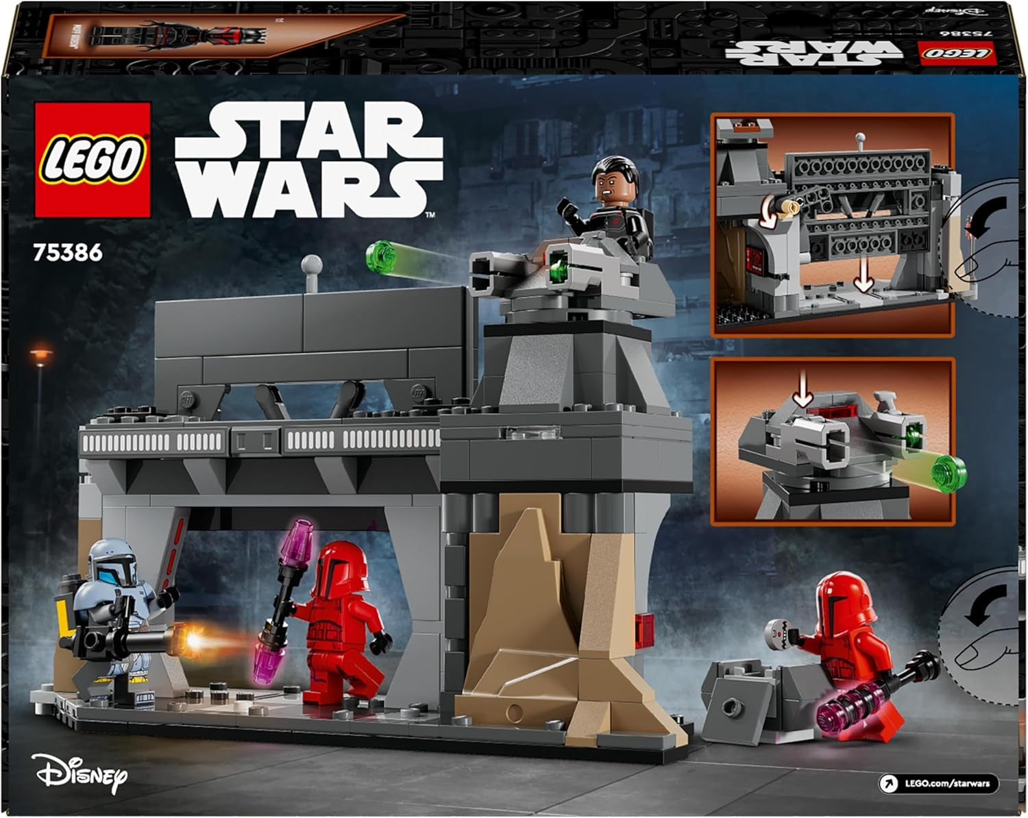 LEGO Star Wars: Das Mandalorianer-Duell zwischen Paz Vizsla und Moff Gideon, Bauspielzeug zum Sammeln für Kinder, Geschenkidee für kreative Jungen und Mädchen ab 7 Jahren, Mandalorianer-Spielzeug 75386 Bausets Beuche den LEGO-Store