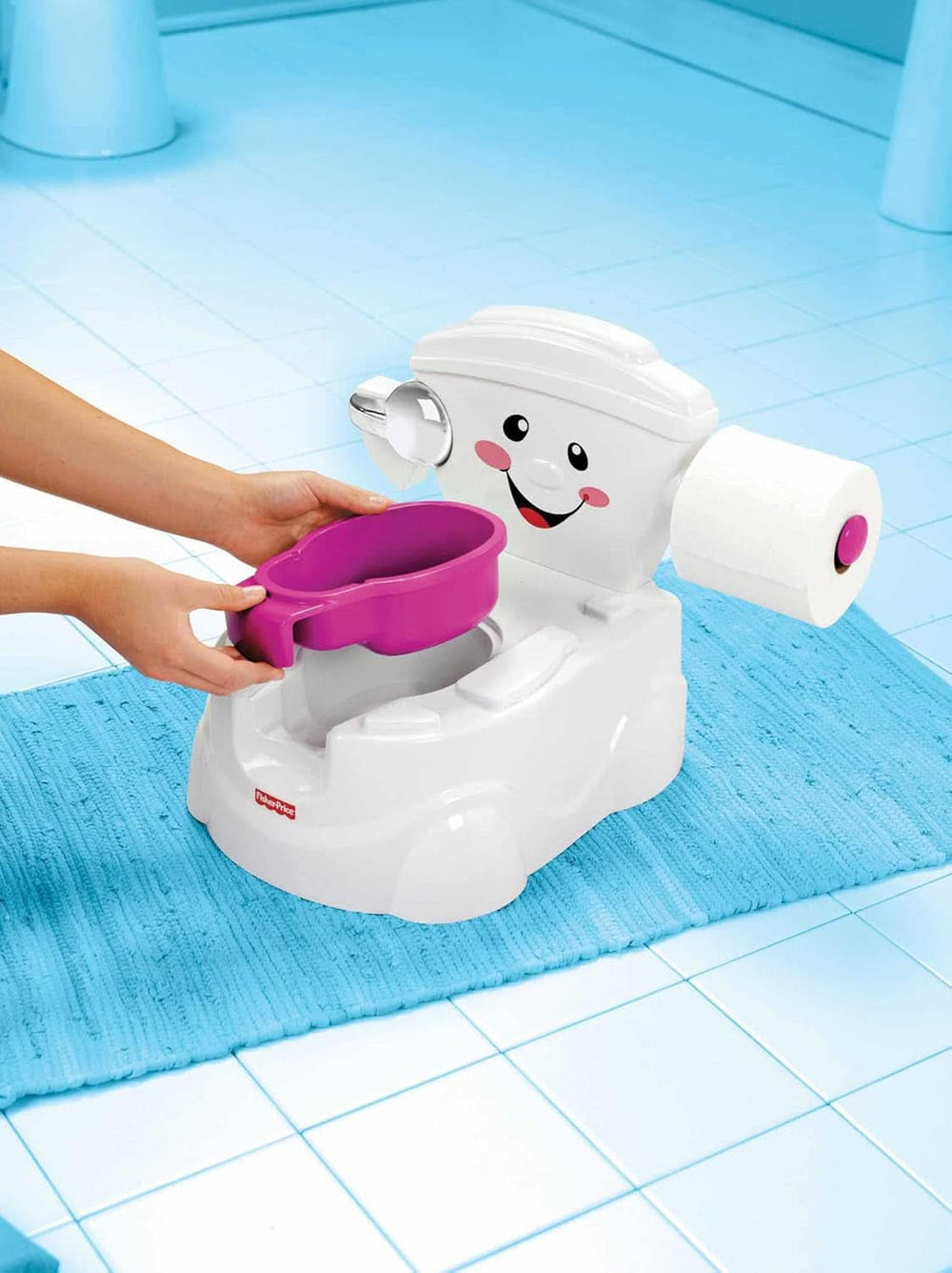 Fisher-Price Meine Erste Toilette, Baby Töpfchen, Mit Musik & Lustigen Sätzen, Tragbare Baby Toilette, Abnehmbarer Toilettenaufsatz, Deutsche Version, Ab 1 Jahr, P4326 Accessories Food and Breastfeeding Bebe Naty Shop