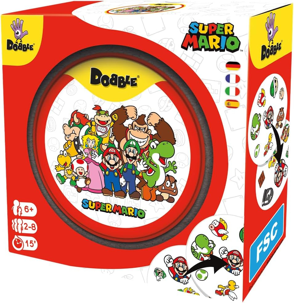 Dobble Bundesliga, Familienspiel, Kartenspiel, 2-8 Spieler, ab 6 Jahren, 15 Minuten, deutsch