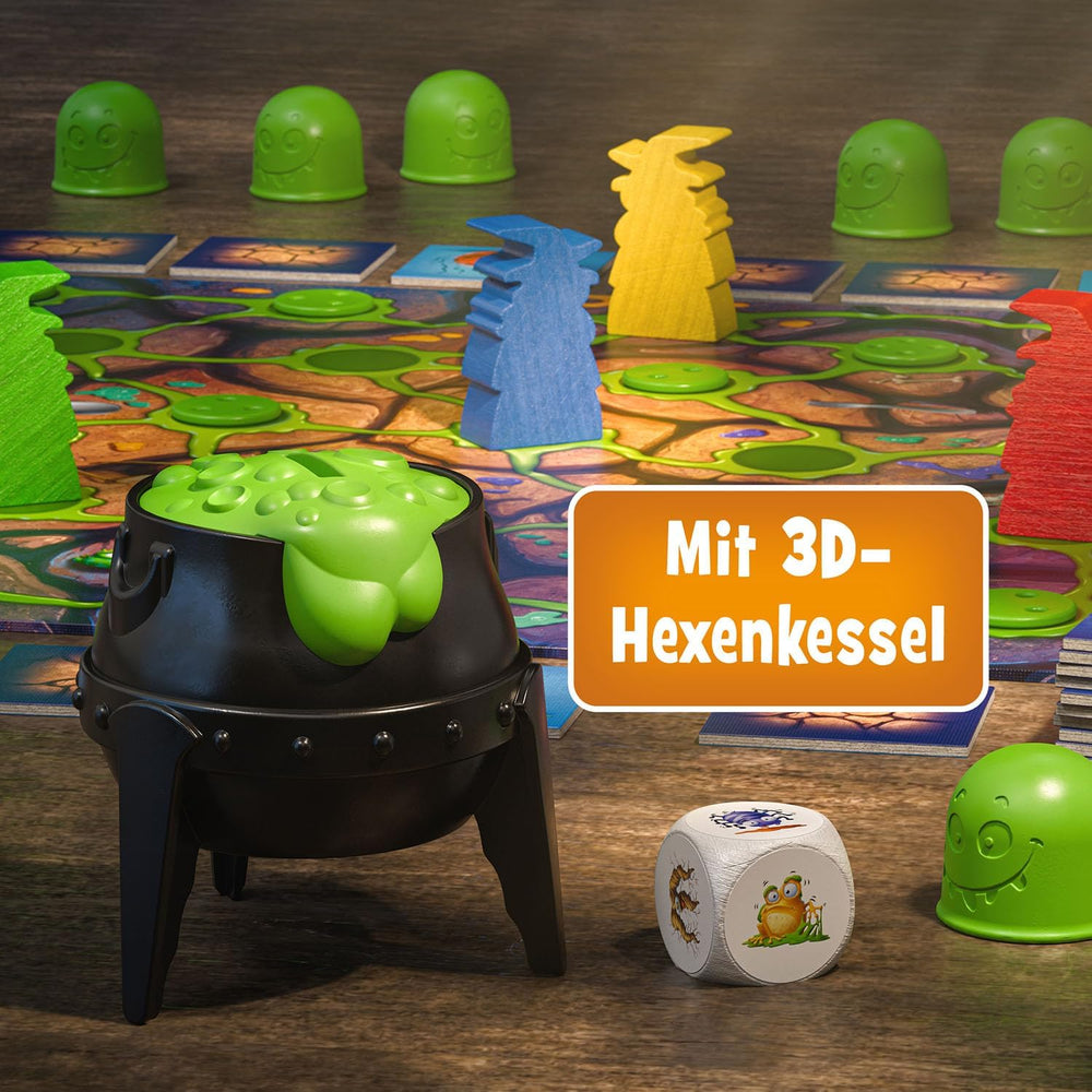 Kosmos 683498 Spinnengift und Froschschleim: Was ist im Kessel? Ein lustiges Memory-Spiel für 2-4 Spieler, Brettspiel, Spiel für Kinder ab 6 Jahren.