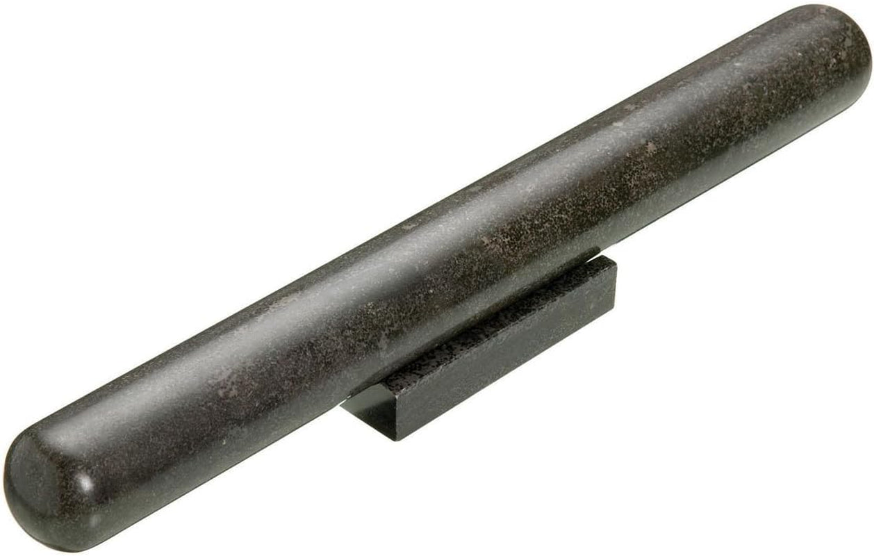 MasterClass Nudelholz und Ständer aus schwarzem Marmor, 1 - Pack, Schwarz