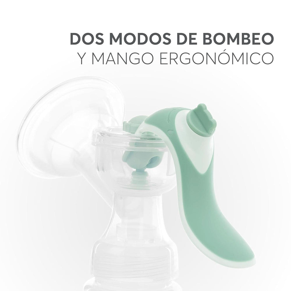 Kikkaboo ELSIE Milchpumpe, manuell mit 2 Modi, einstellbare Saugkraft, weicher Silikonbecher Zubehör Essen und Stillen Bebe Naty Shop