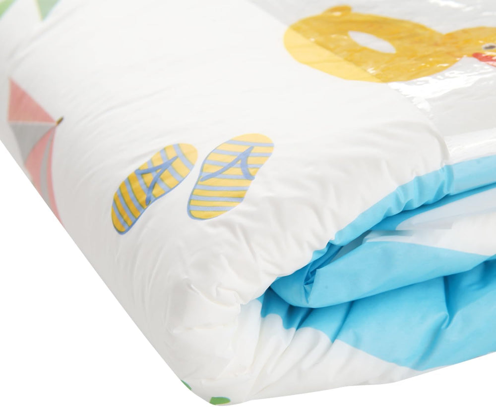 CutiePlusU Windeln für Erwachsene, 10er-Pack, Einweg-Blattwindeln für Damen und Herren, maximale Saugfähigkeit über Nacht – I Love Summer (mittlere Größe 71–96 cm)