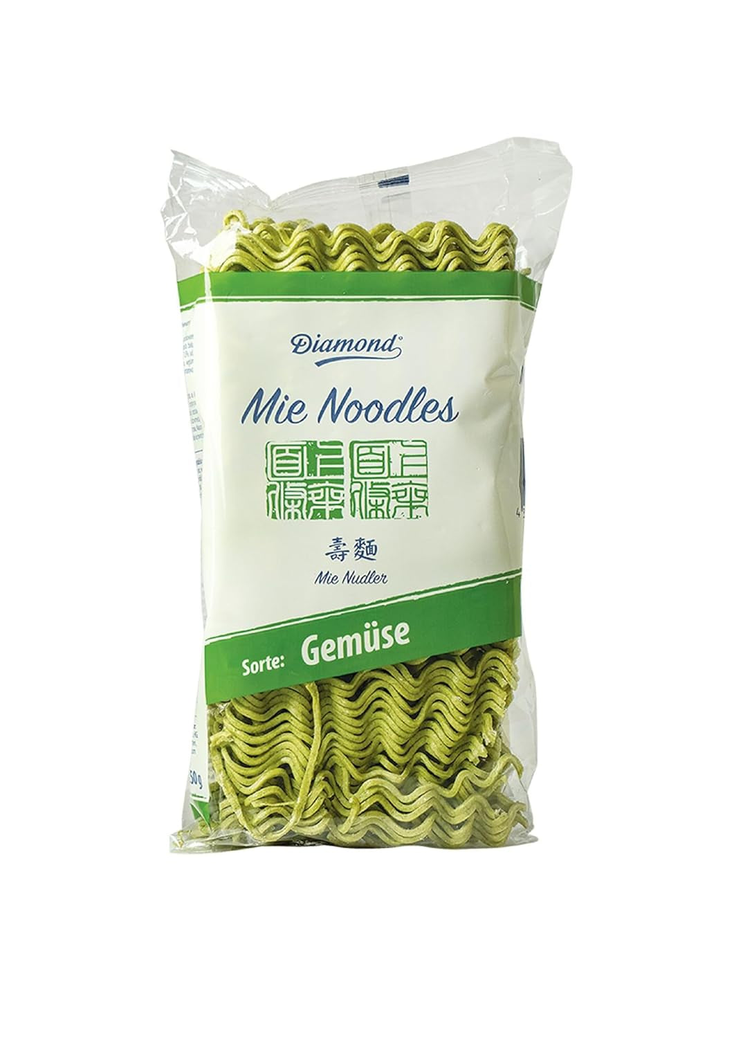 DIAMOND Mie Gemüsenudeln, Weizennudeln mit Gemüsepulver, ohne Ei, schnell und einfach, vegetarisch – 1 x 250 g