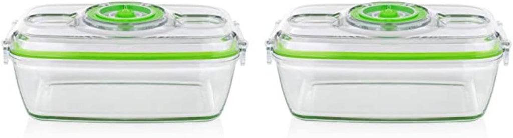 Set de recipiente din sticlă pentru păstrarea alimentelor Princess cu sigilator de vid portabil - inclusiv pompă de vid electrică, cablu de încărcare USB, 2 recipiente pentru gătit și alimente, 2 capace fără BPA, 492985 Cutii depozitare alimente Naty Shop Sigilator de vid manual cu set de borcane de sticlă