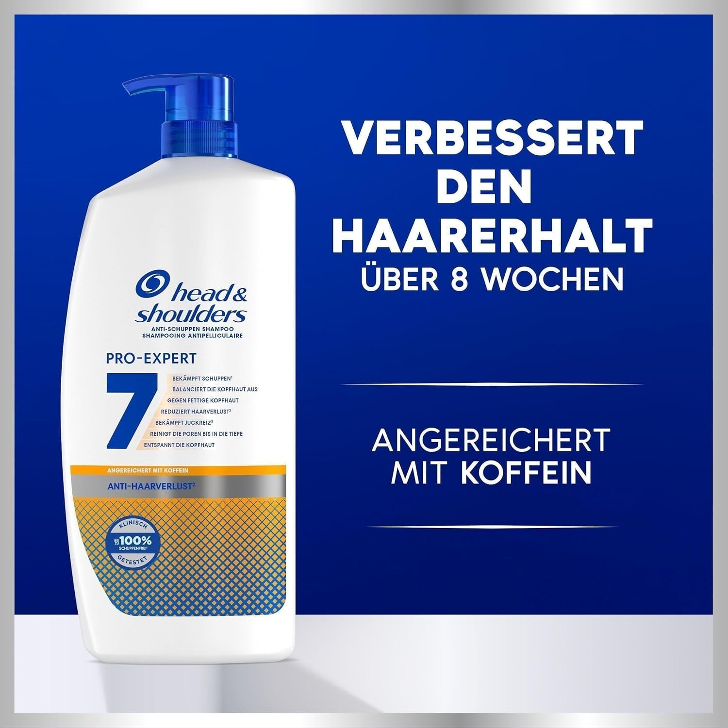 Head & Shoulders PRO-EXPERT 7 Șampon anti-mătreață îmbogățit cu cafeină Duș și baie Head & Shoulders