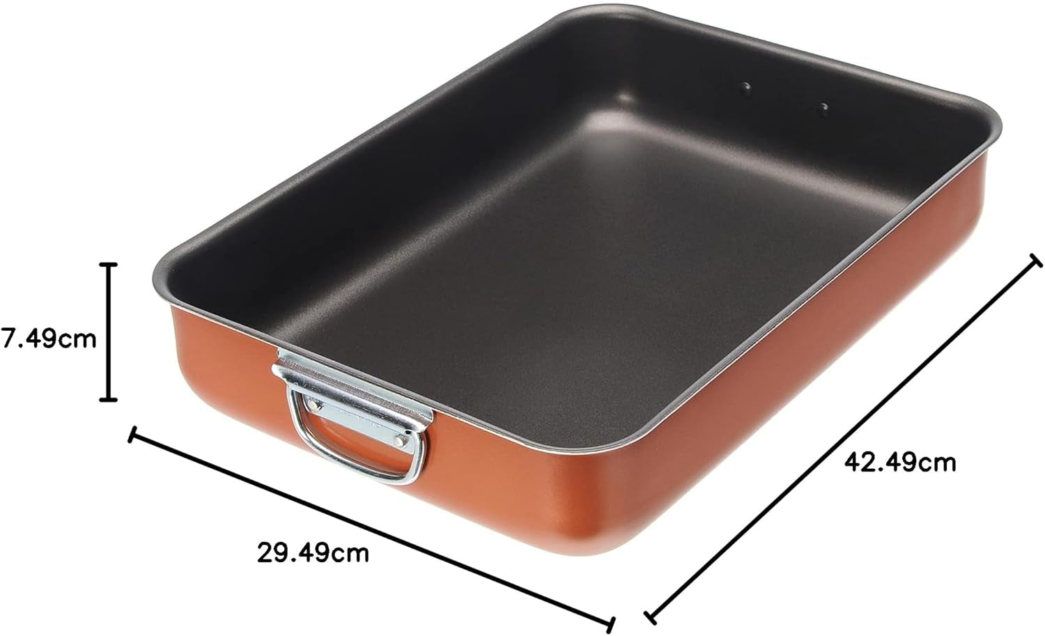 Zecchino Teflon-Backblech 40x28cm, Aluminium, mehrfarbig, 40x28 Formen und Backbleche Naty Shop