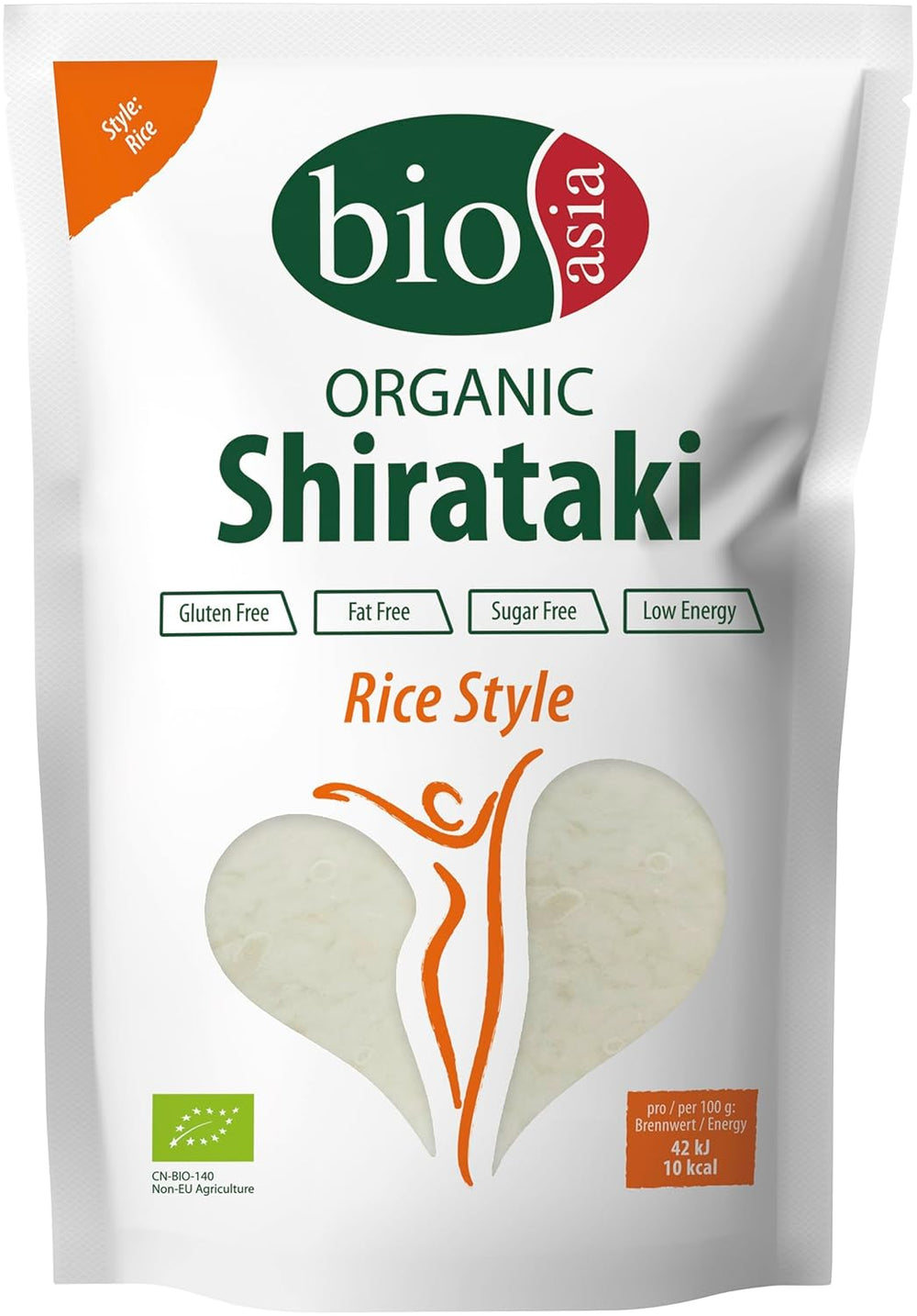 BIOASIA Bio-Shirataki-Reis aus Bio-Konjakmehl – ​​kalorienarm – zucker-, fett- und glutenfrei (1 x 270 g)