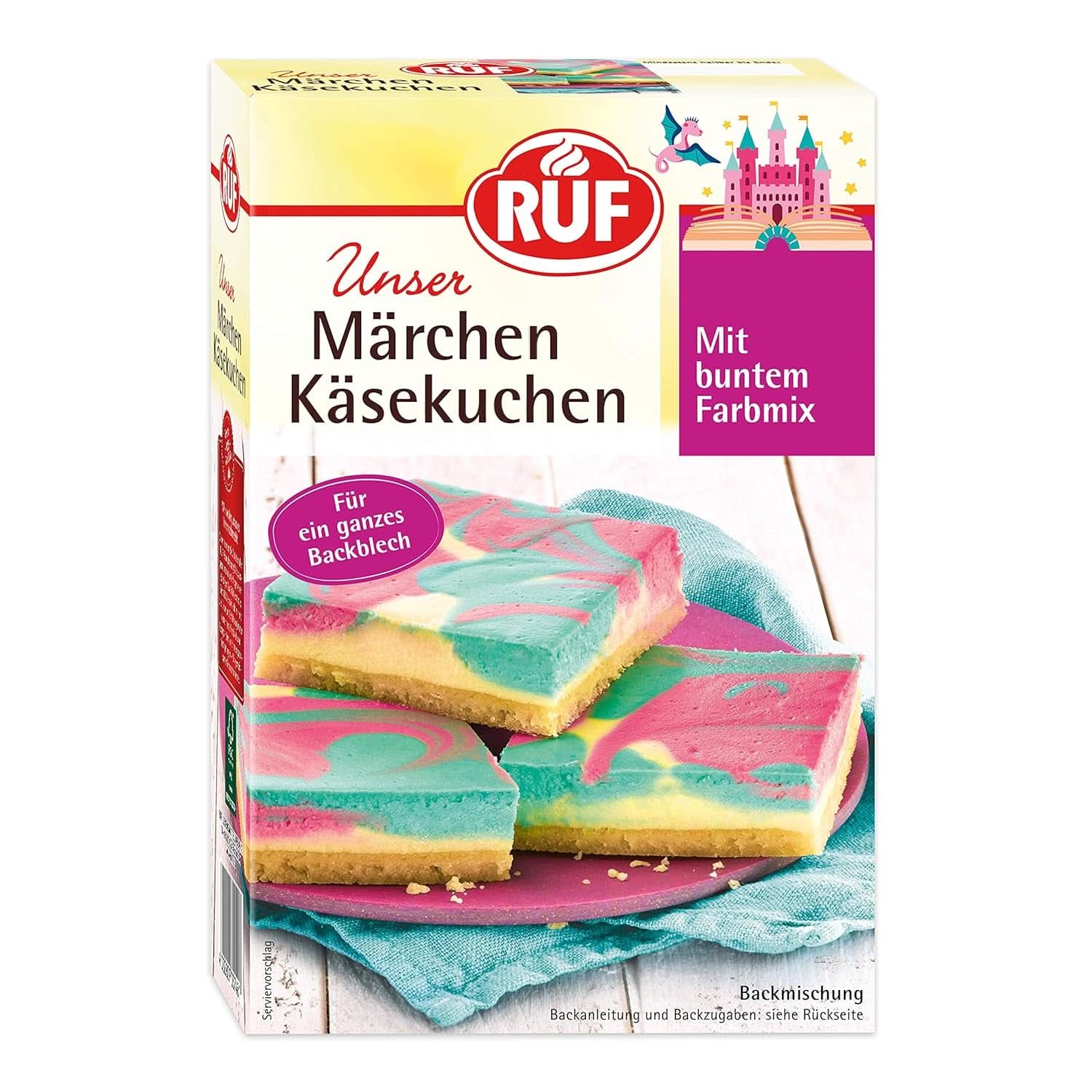 RUF-Mischung für Kuchen, verschiedene Farben Glasuren und Dekor Naty Shop 770 Gramm Märchen-Käsekuchen