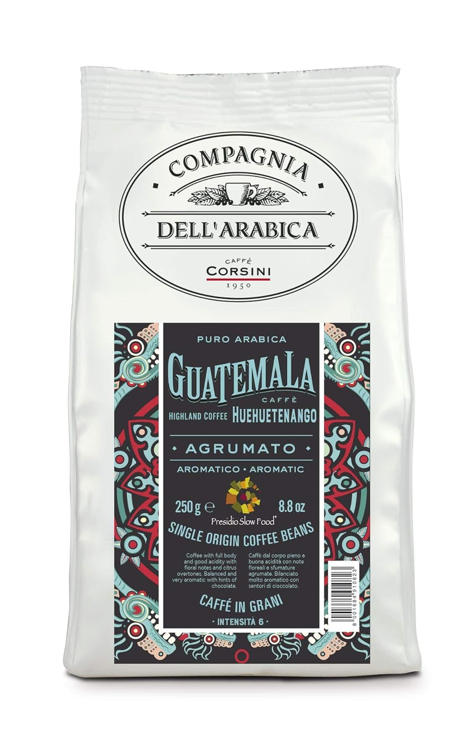 Caffè Corsini - Kaffeebohnen 3x250g Compagnia Dell'Arabica Set Guatemala/Äthiopien/El Salvador, Einzelner Ursprung, insgesamt 750g