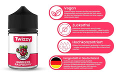 Twizzy, intensiver Himbeergeschmack, 60 Milliliter Arome Naty Shop