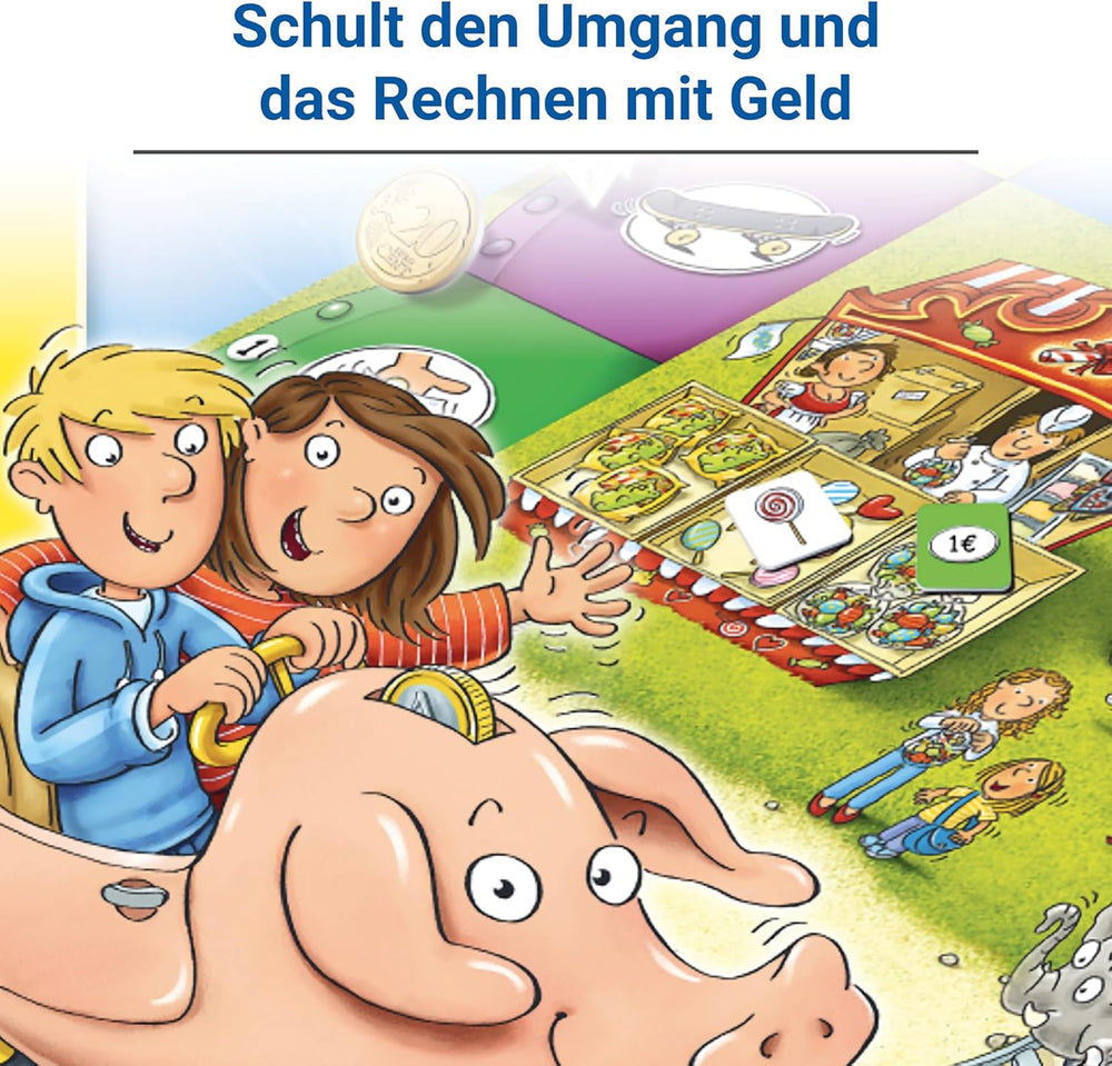 Ravensburger 24996 – Alles über Taschengeld – Spielen und Lernen für Kinder, Lernspiel für 6–10-Jährige, spielerisches Lernen für 2–4 Spieler