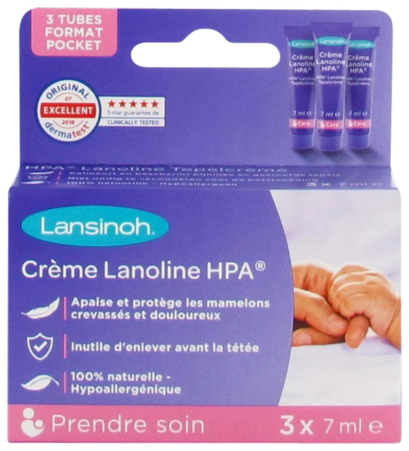Lansinoh I Lanolin HPA-Creme, 3 x 7 ml Lebensmittel- und Stillzubehör Bebe Naty Shop
