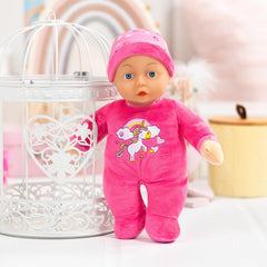 Bayer Design 93029AC Babypuppe, Spielpuppe, Kuschelpuppe, weich, ca. 30 cm, Rosa, Einhorn