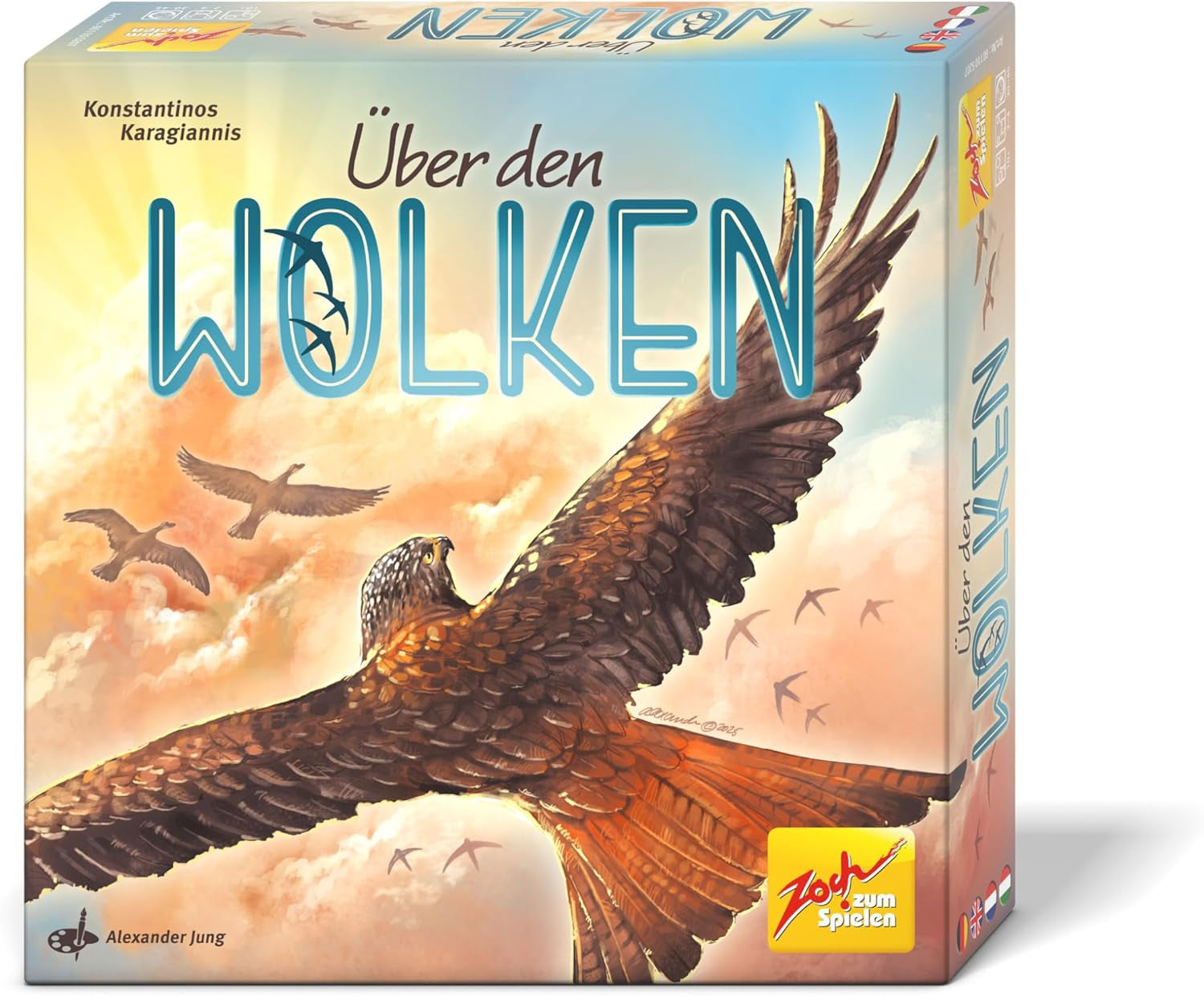 Zoch Above the Clouds – ein strategisches Zugvogelrennen mit Manöverkarten, interessanten Flugformationen, klugem Timing, ein Brettspiel für Strategiebegeisterte und Familien, Kinder und Erwachsene ab 10 Jahren