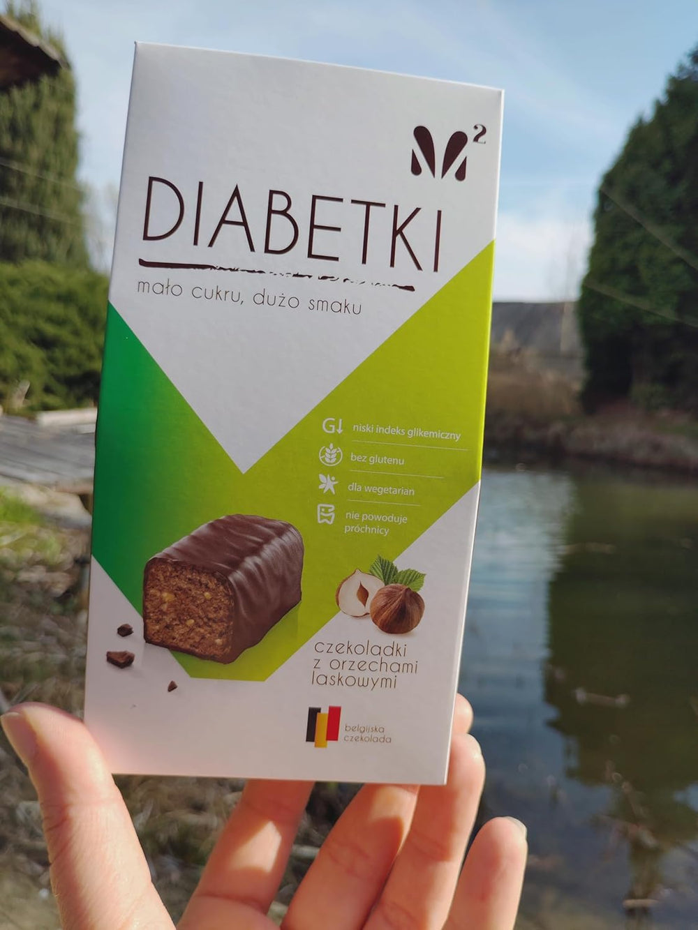 DIABETKI Haselnusspralinen, zuckerfreie Schokolade, köstliche Süßigkeiten für bewusste und Diabetiker, glutenfreie und vegetarische Snacks 100g