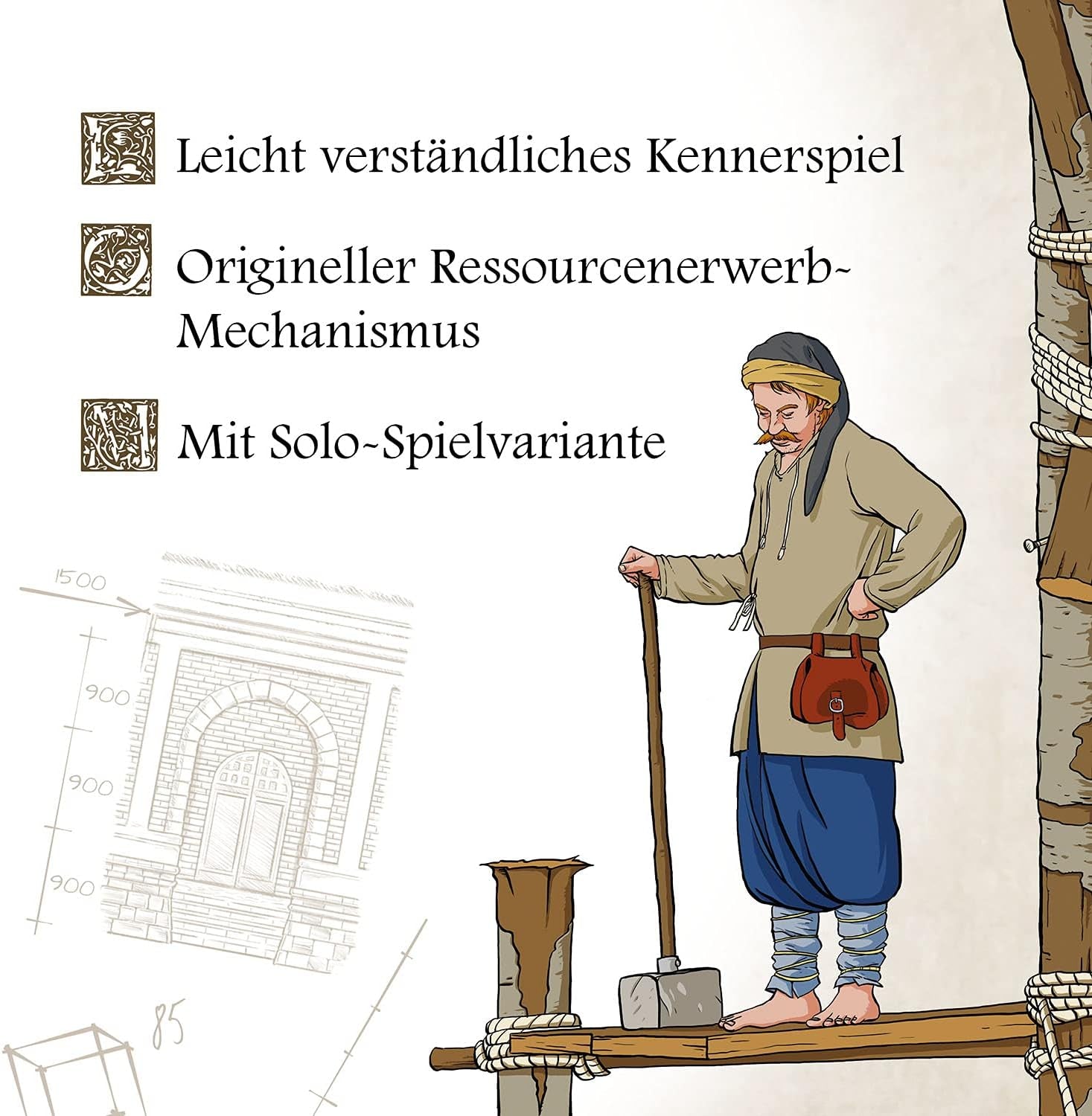 KOSMOS 682156 Rote Kathedrale, Erbauer des Zaren, Strategiespiel mit speziellem Würfelmechanismus, Brettspiel für 1-4 Spieler ab 12 Jahren, Spiel für Kenner
