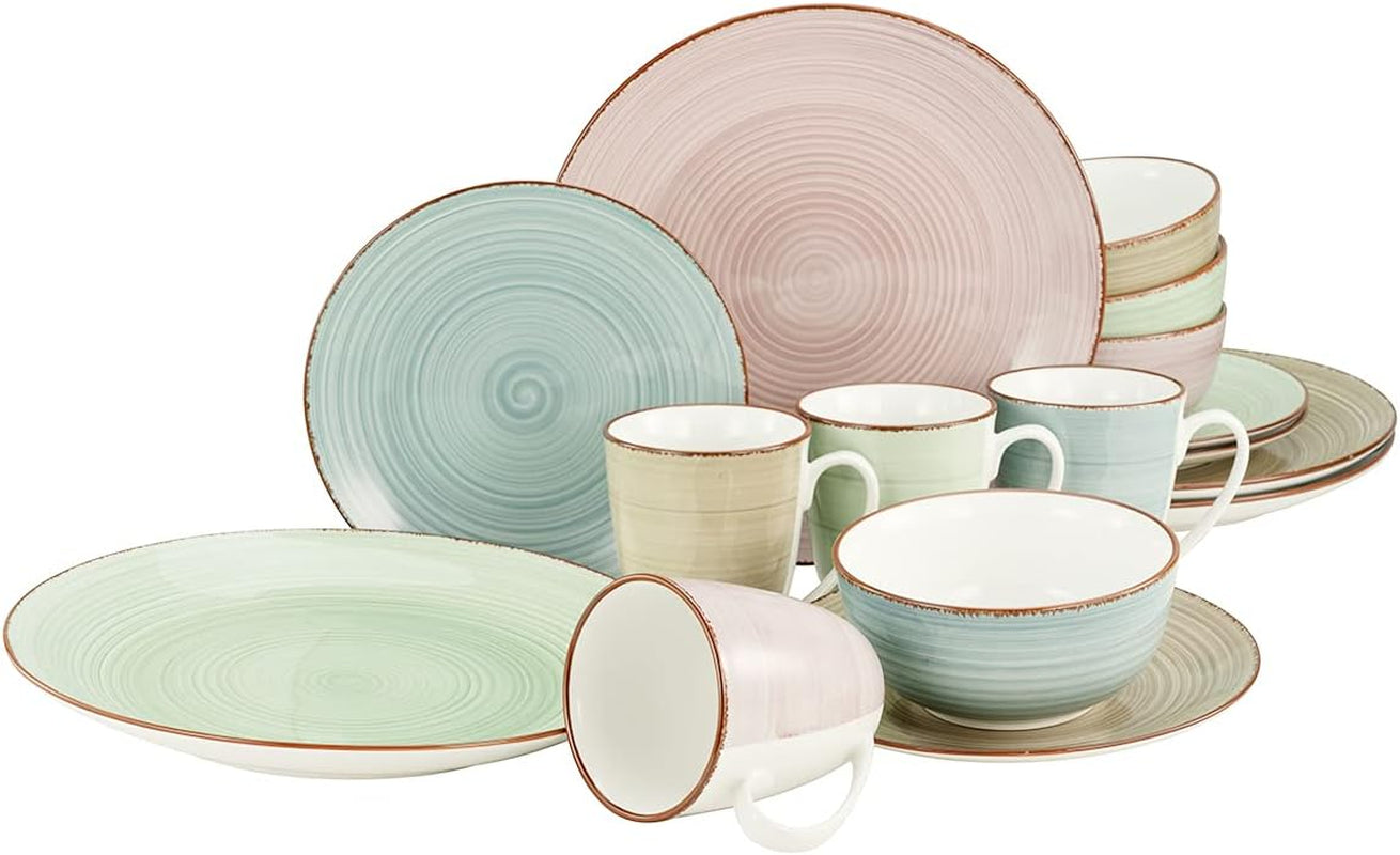 Creatable, 22582, Serie SAMBA, 16-Teiliges Geschirrset, Kombiservice Aus Porzellan, Spülmaschinen- Und Mikrowellengeeignet, Qualitätsproduktion Seturi vesela masa Naty Shop Kombiservice 16 Teilig