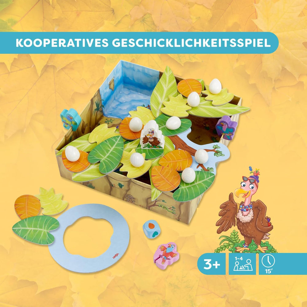 HABA Wehe mir, Lady Eagle! – Spannendes Nestbau-Geschicklichkeitsspiel aus Holz für Kinder ab 3 Jahren – 2011720001
