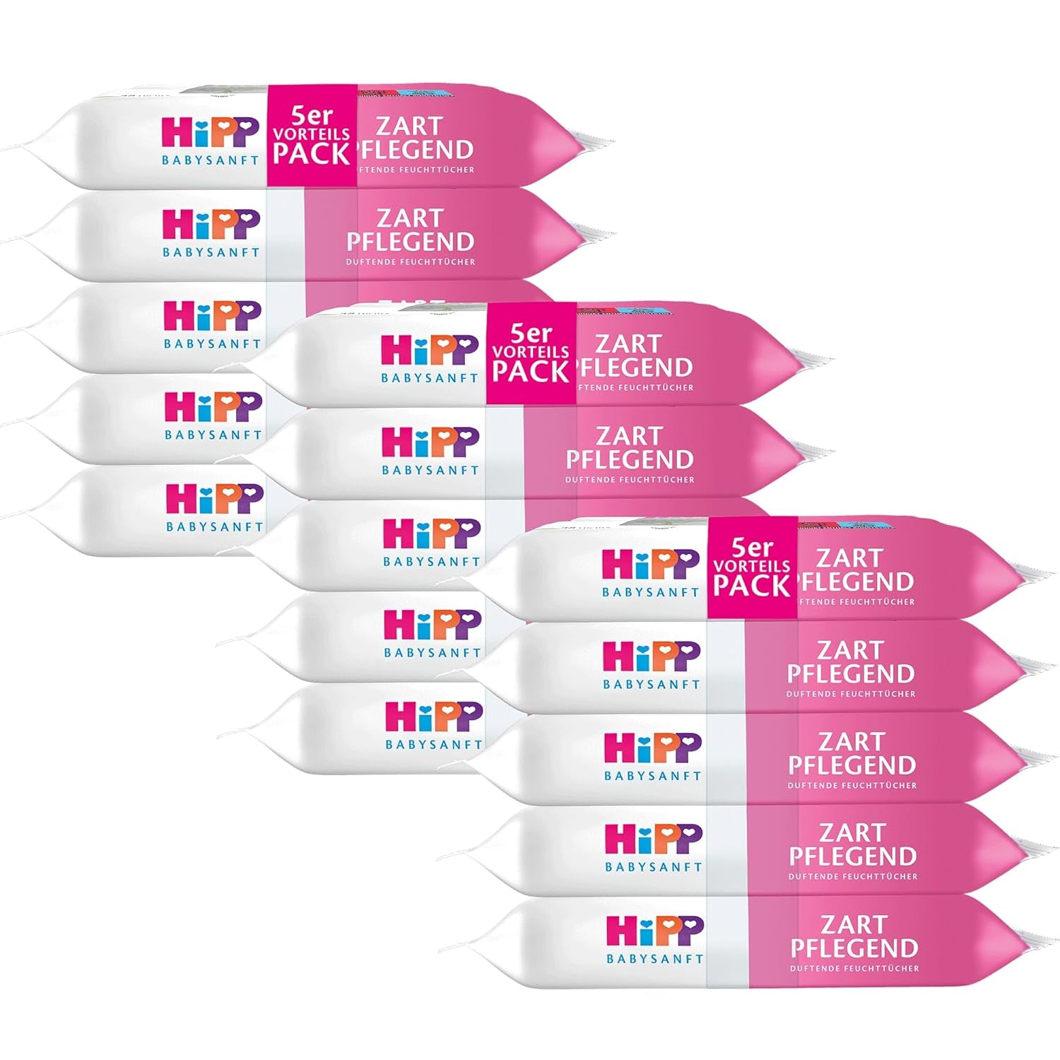 HiPP Babysanft Delicates Baby-Feuchttücher 720 Stück (3 x 240) mit Bio-Mandelextrakt, besonders hautfreundlich für die sanfte Reinigung der empfindlichen Babyhaut
