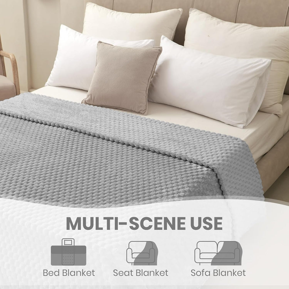 Good Nite Kuscheldecke, flauschige Decke, 150 x 200 cm, weiche Mikrofaser-Tagesdecke, Sofadecke, Kuscheldecke, warme Fleecedecke für Sofa und Bett, Schlafzimmer, Büro, Grau, Good Nite Betten und Decken