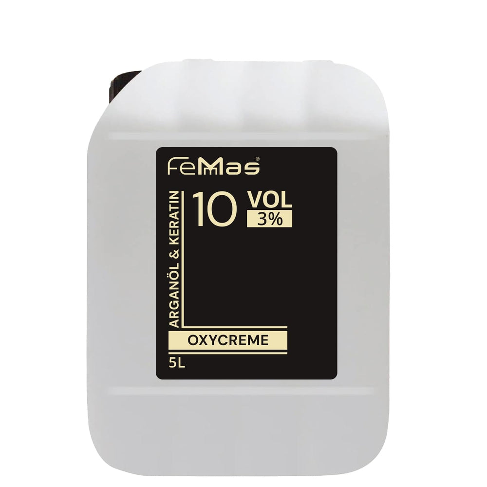 FemMas Oxycreme in 6% 1000 ml I Agent oxidant pentru colorarea și vopsirea părului I Aplicare ușoară și fixare optimă I Dezvoltator pentru rezultate uniforme în calitate de salon I Dezvoltator pentru colorarea părului Vopsea pentru par Naty Shop 3 5 litri (1 pachet)