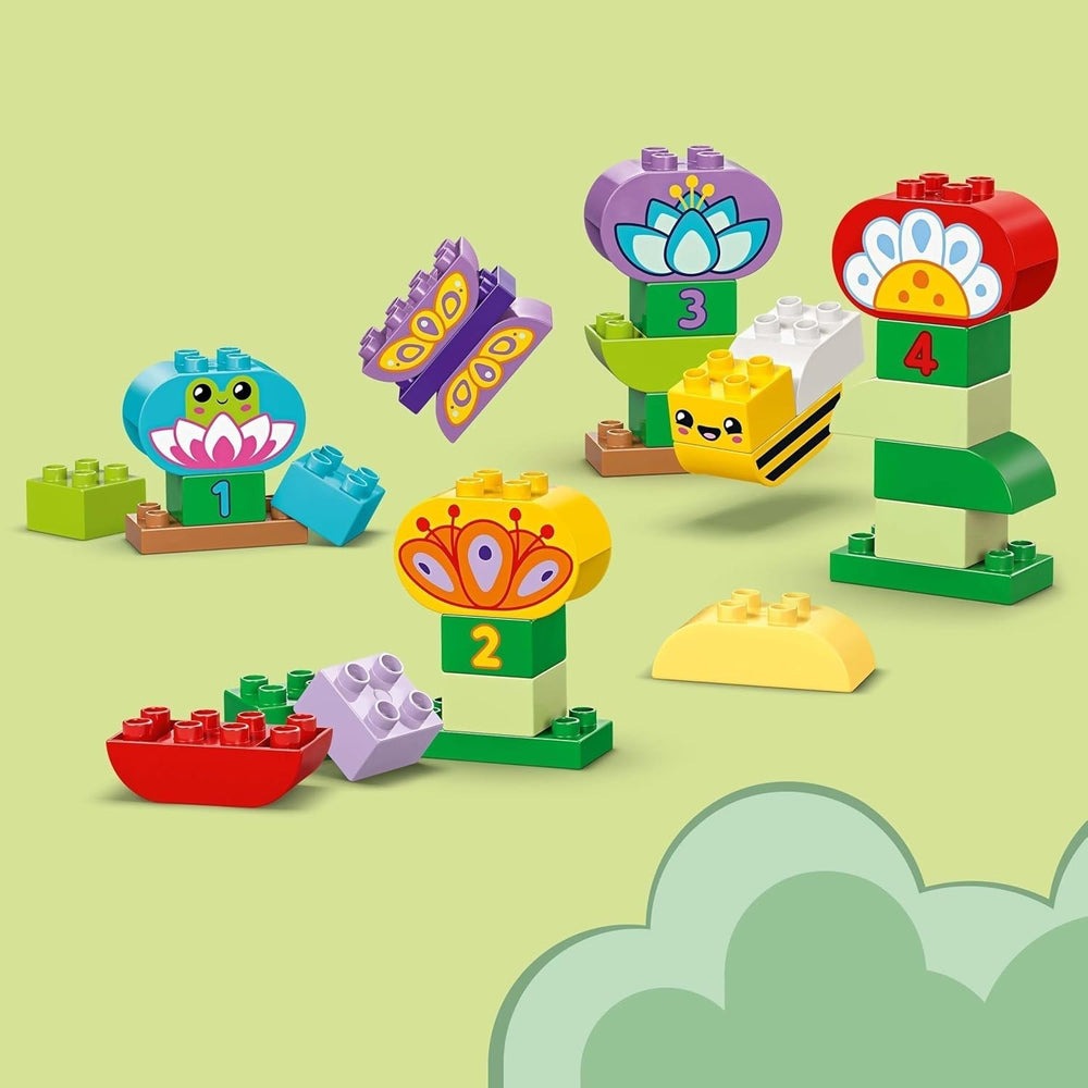 LEGO DUPLO Town Creative Flower Garden, Jucărie stivuibilă, Permite copiilor mici de la 2 ani să se joace imaginativ, Set de construcție pentru a promova dexteritatea, Jucărie educativă pentru copiii preșcolari 10444 Seturi de constructie Besuche den LEGO-Store