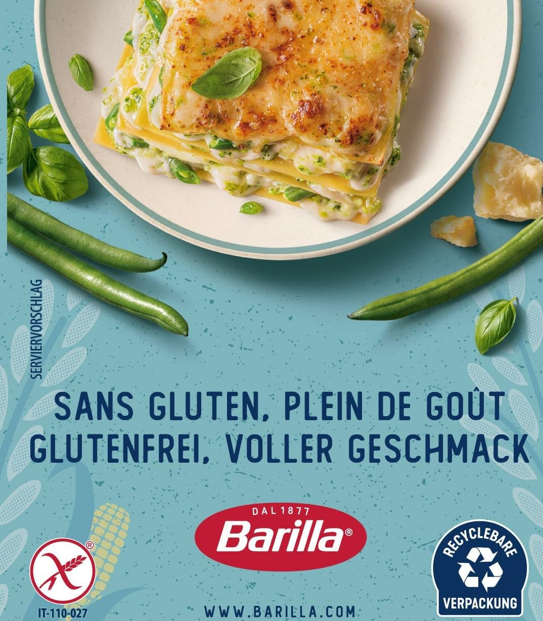 Barilla Penne Rigate glutenfreie Pasta aus köstlichem Mais und Reis – perfekt für Menschen mit Zöliakie oder Glutenunverträglichkeit (14 x 400 g)