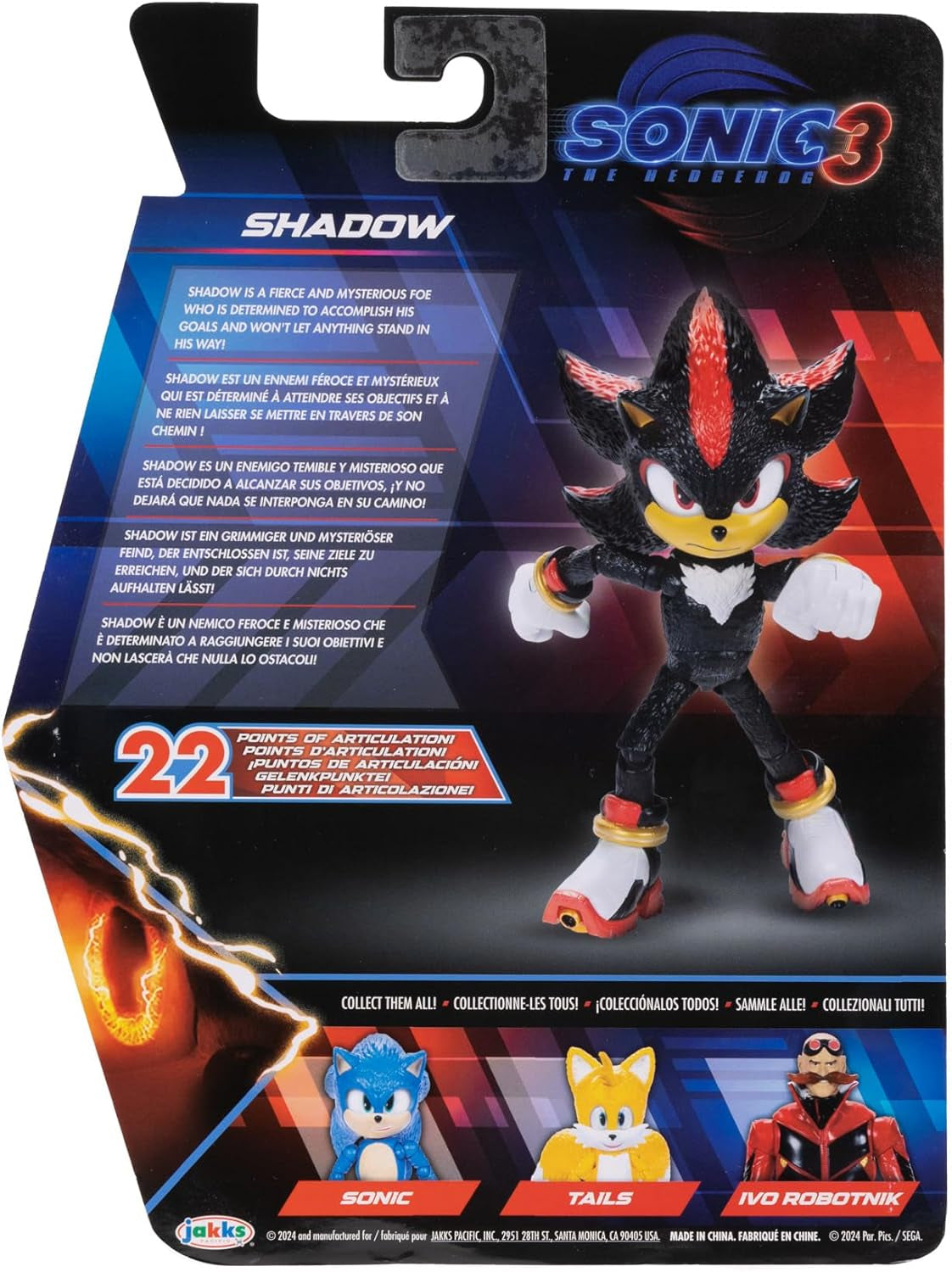Sonic 3 Movie 12,7 cm Actionfiguren Shadow Actionfiguren Naty Shop