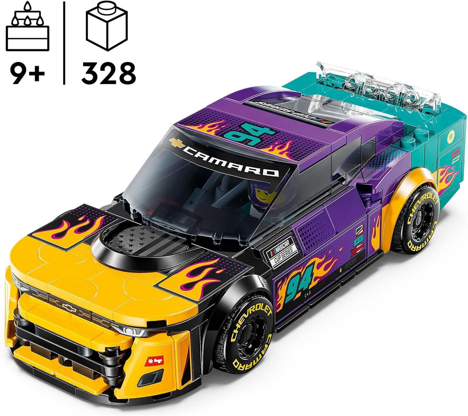 LEGO Speed Champions NASCAR Next Gen Chevrolet Camaro ZL1 Spielzeugauto; Rennwagen-Bau- und Spielset; Geschenk für Jungen und Mädchen ab 9 Jahren. 76935 Bausets. Besuchen Sie den LEGO-Store